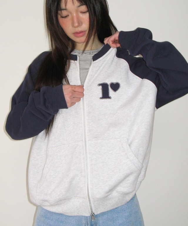RONRON - COLLARLESS RAGLAN ZIP UP *2色* (RR26AZP5317)