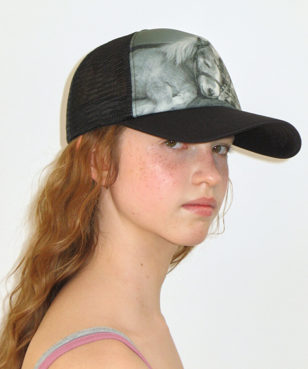 RONRON - PONY CAT PHOTO MESH CAP *BLACK* (RR26BBC5428BK)