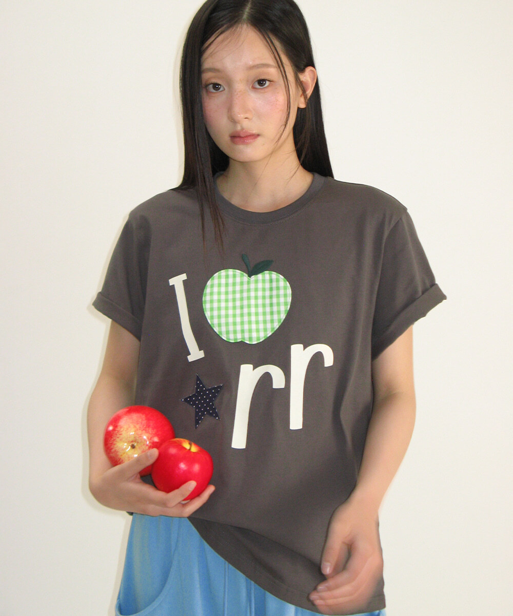 RONRON - I RR APPLIQUE BASIC FIT T SHIRT *2色* (RR26AST5603)