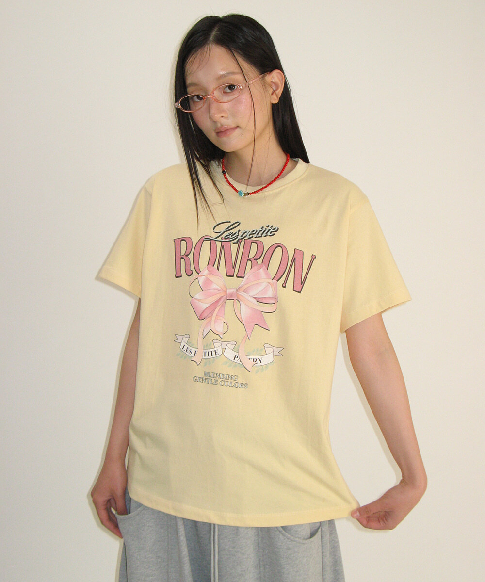 RONRON - VINTAGE DOUBLE RIBBON BASIC FIT T SHIRT *4色* (RR26AST5554)