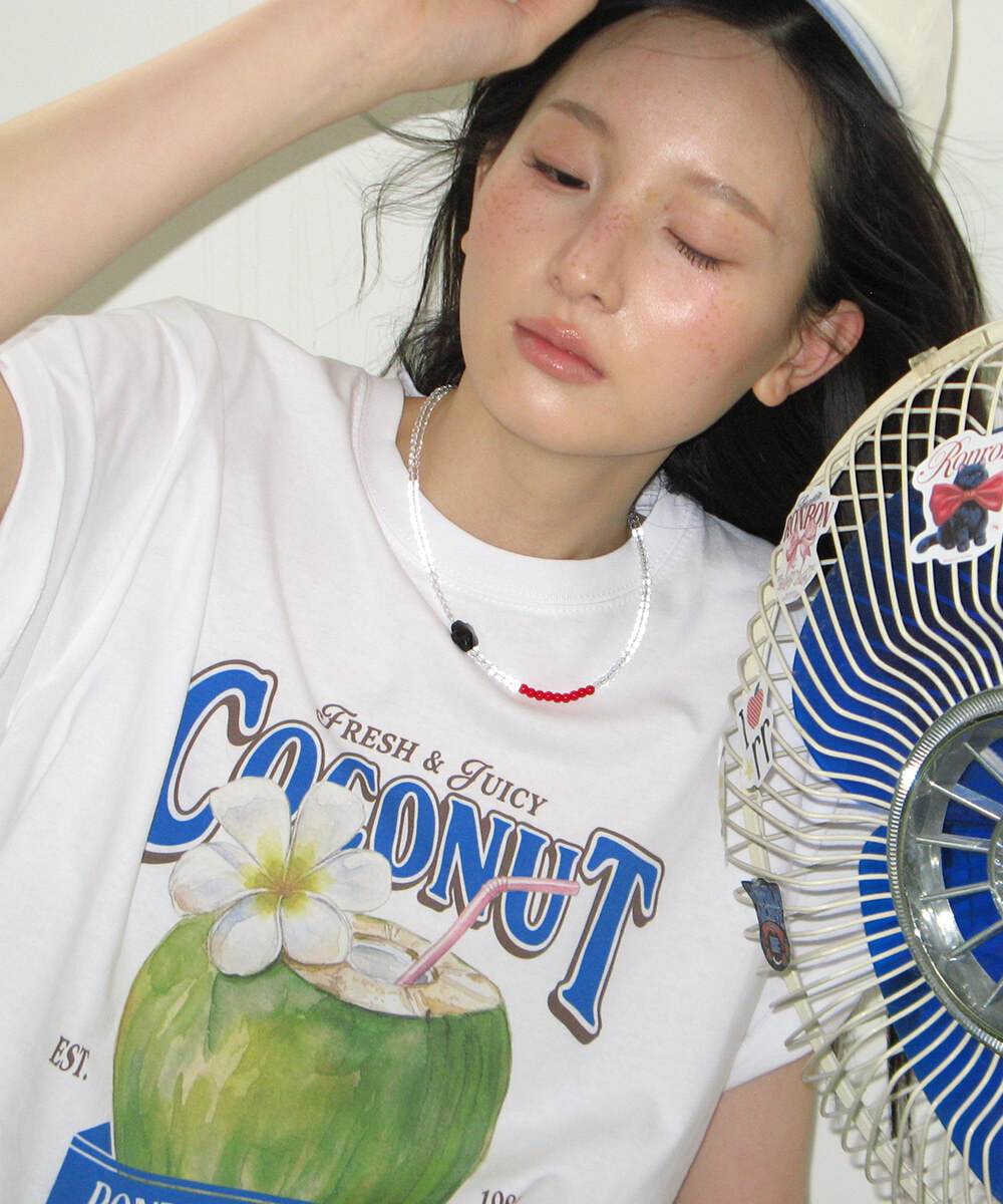 RONRON - VINTAGE COCONUT BASIC FIT T SHIRT *WHITE* (RR26AST5526WH)