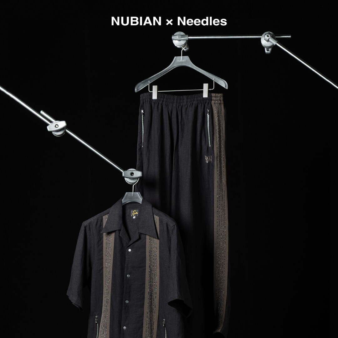2026SS NEEDLES x NUBIAN H.D. TRACK PANT COTTON LINEN 亞麻 聯名 20週年 限定 寬版 口袋 長褲 褲子 現貨 SX1597