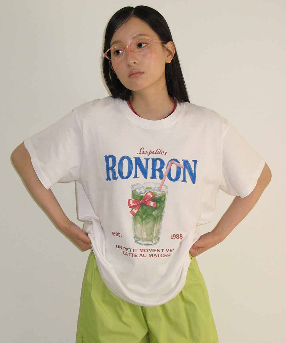 RONRON - RIBBON MATCHA BASIC FIT T SHIRT *2色* (RR26AST5523)