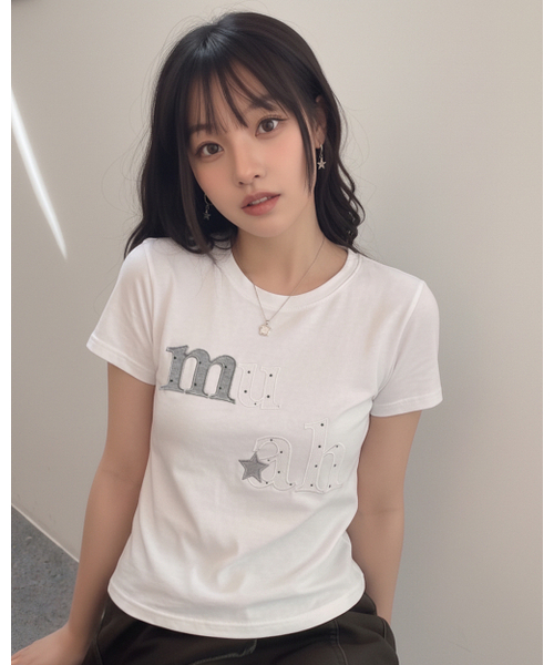 MUAHMUAH 點點星星貼布短袖 T 恤 6色