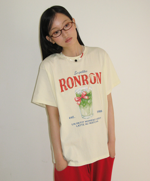 RONRON - RIBBON MATCHA BASIC FIT T SHIRT *2色* (RR26AST5523)