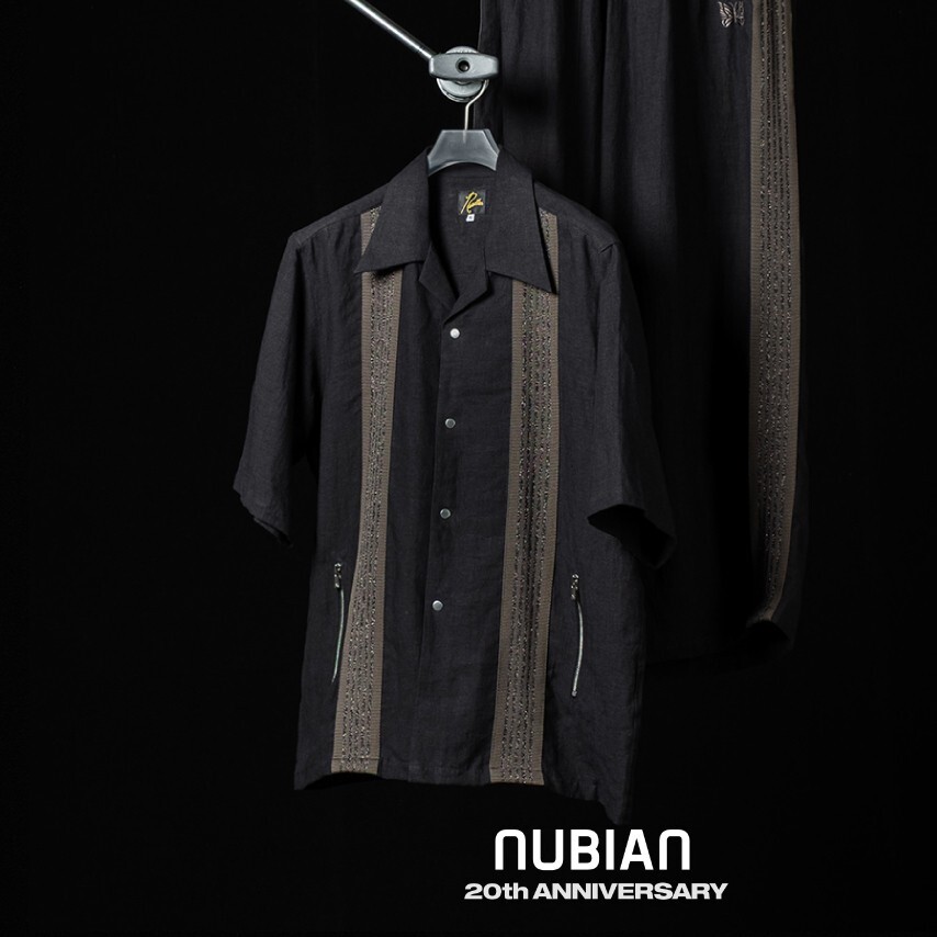 2026SS NEEDLES x NUBIAN TRACK S/S OPEN COLLAR SHIRT 亞麻 聯名 20週年 限定 短袖 襯衫 現貨 SX1595