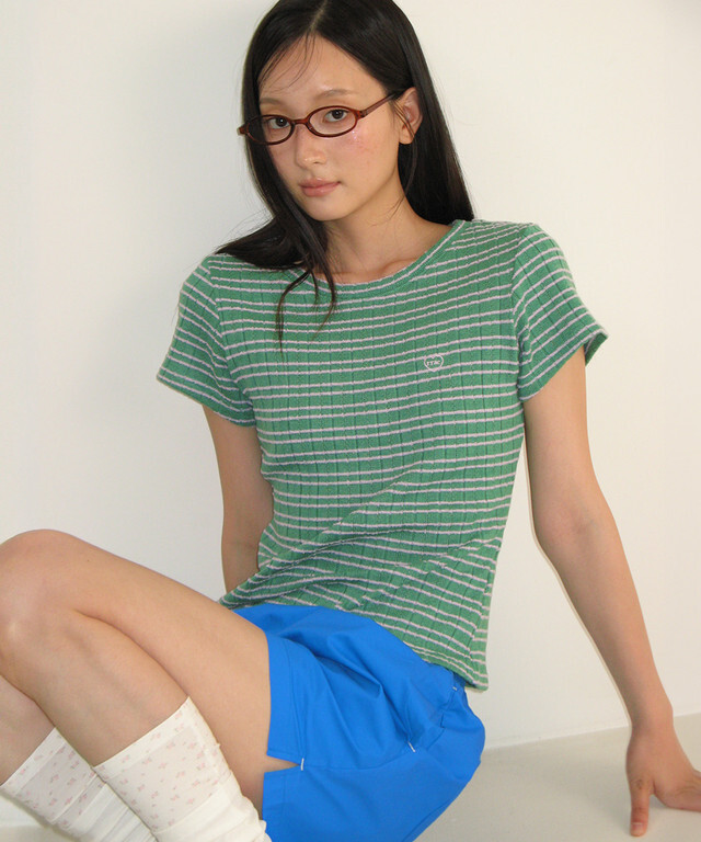 RONRON - STRIPE SLIM FIT SHORT SLEEVE *3色* (RR26AST5334)