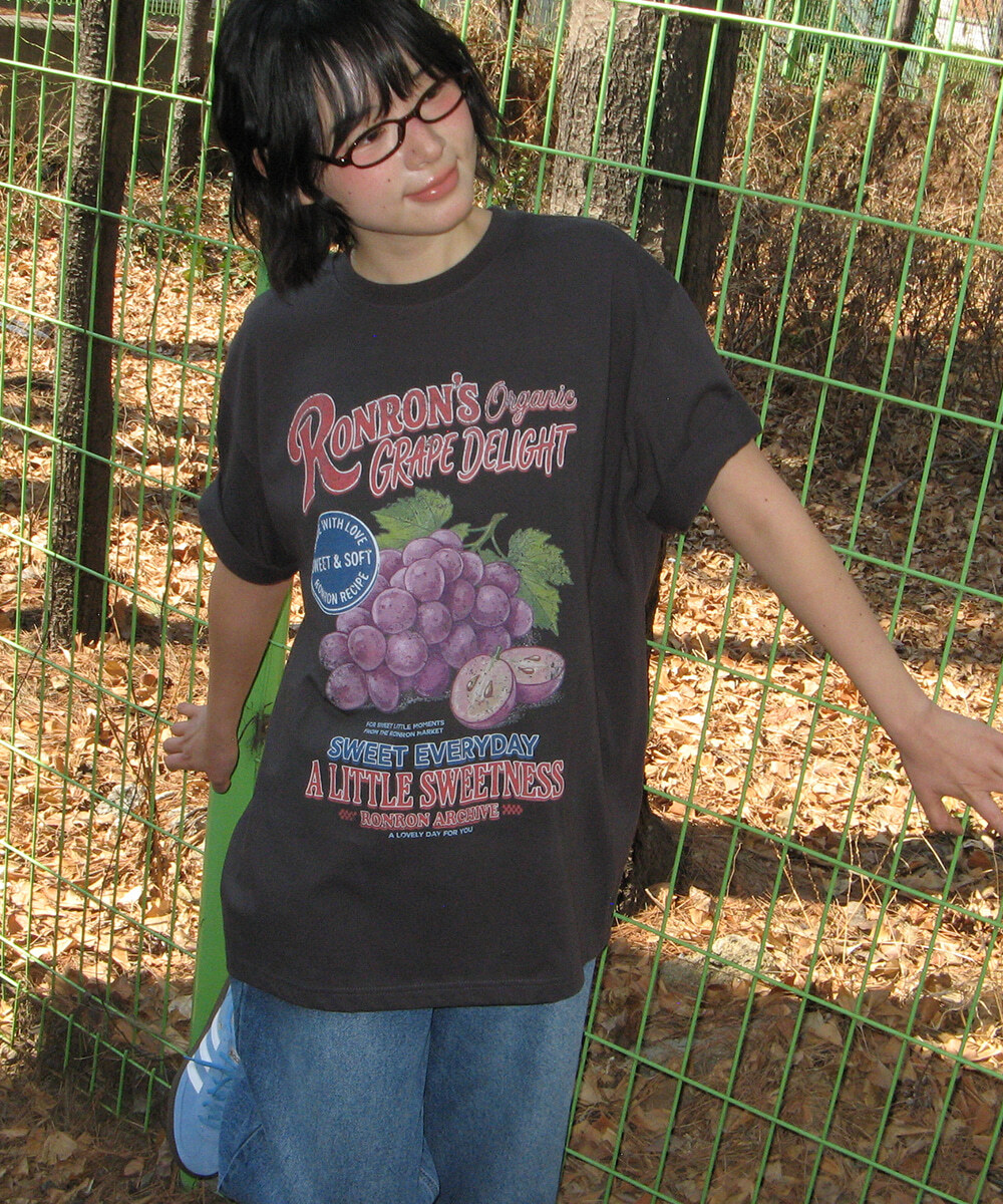 RONRON - VINTAGE GRAPE OVER FIT T SHIRT *3色* (RR26AST5524)