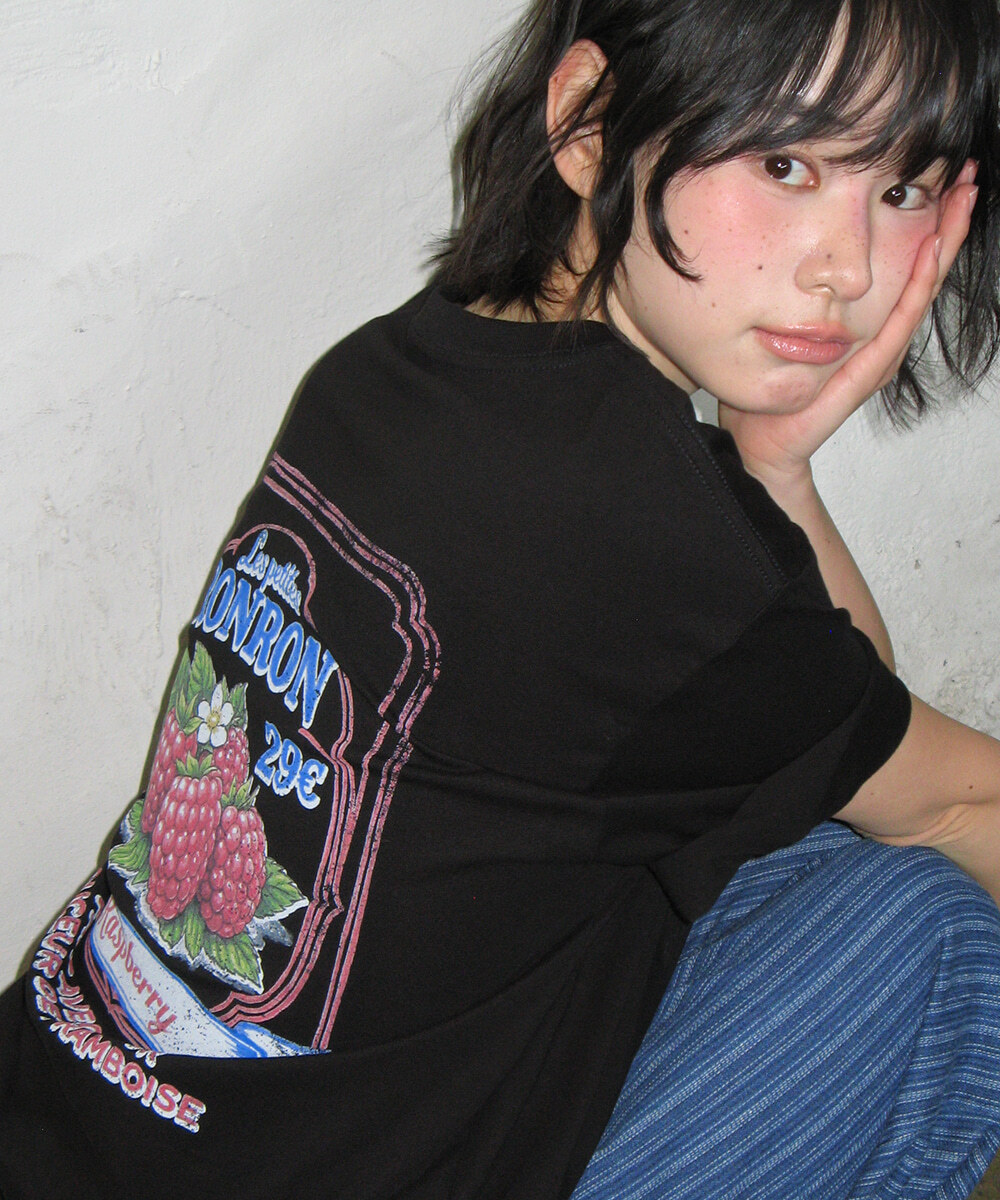 RONRON - VINTAGE RASPBERRY OVER FIT T SHIRT *2色* (RR26AST5525)