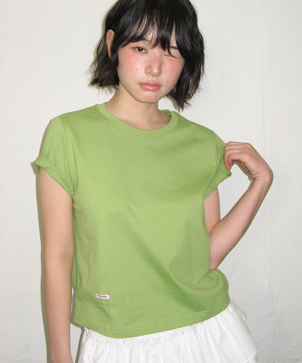 RONRON - MINI LABEL CROP SHORT SLEEVE *5色* (RR26AST5609)