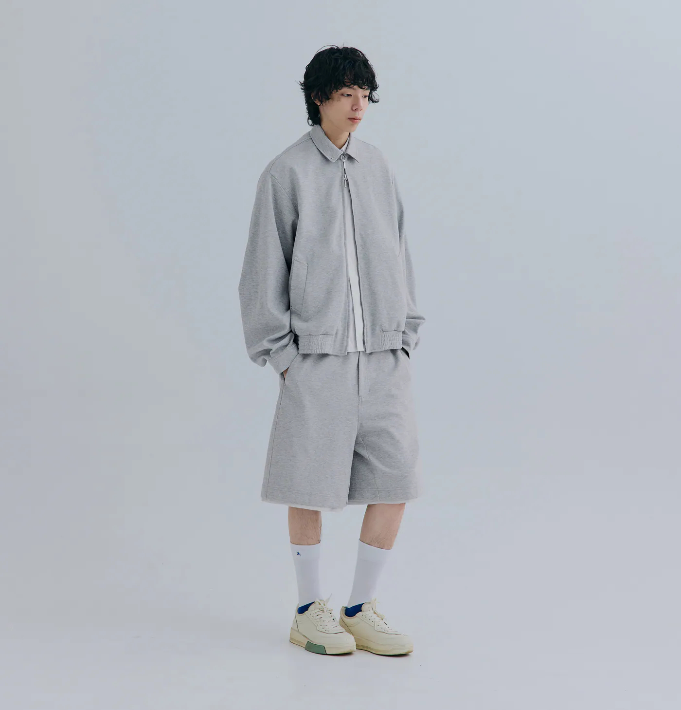 MELSIGN｜Layered Edge Sweatshorts (Gray)