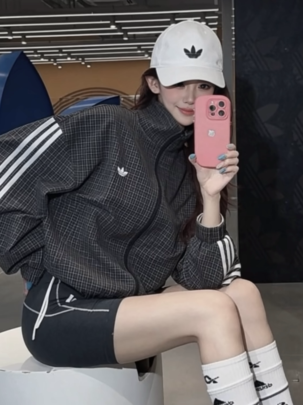 （預購）Adidas Original 愛迪達 復格紋 撞色 套裝 外套 長褲 運動