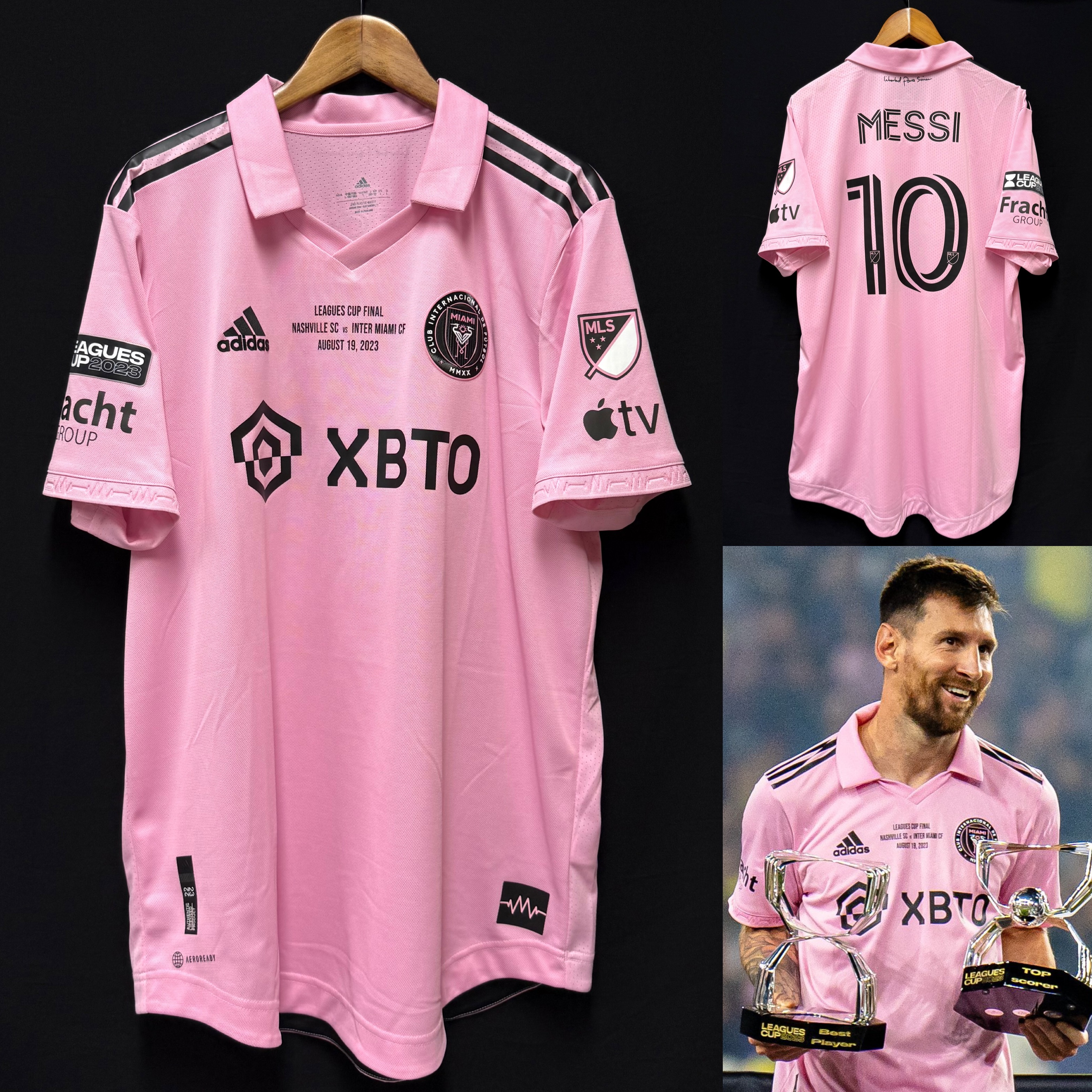 Inter Miami 2023 Leagues Cup Final Adidas Home Authentic Player Shirt #10 MESSI