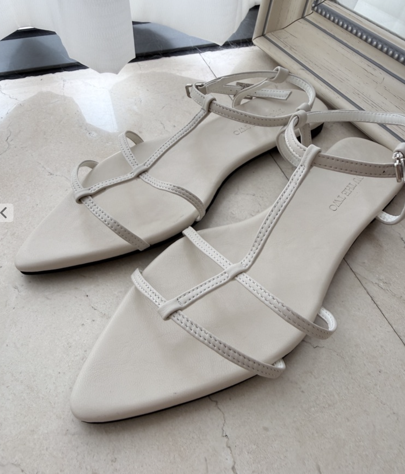 *BJ2 MADE SERIES* ＊牛皮＊ THE FLANERIE CREME STRAPPY SANDALS 140726