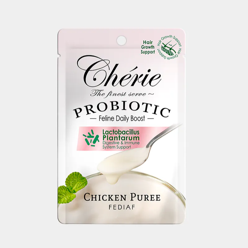 Cherie 法麗 - 乳酸菌主食貓餐包 - (毛髮生長) 雞肉肉泥 (粉紅) 40g