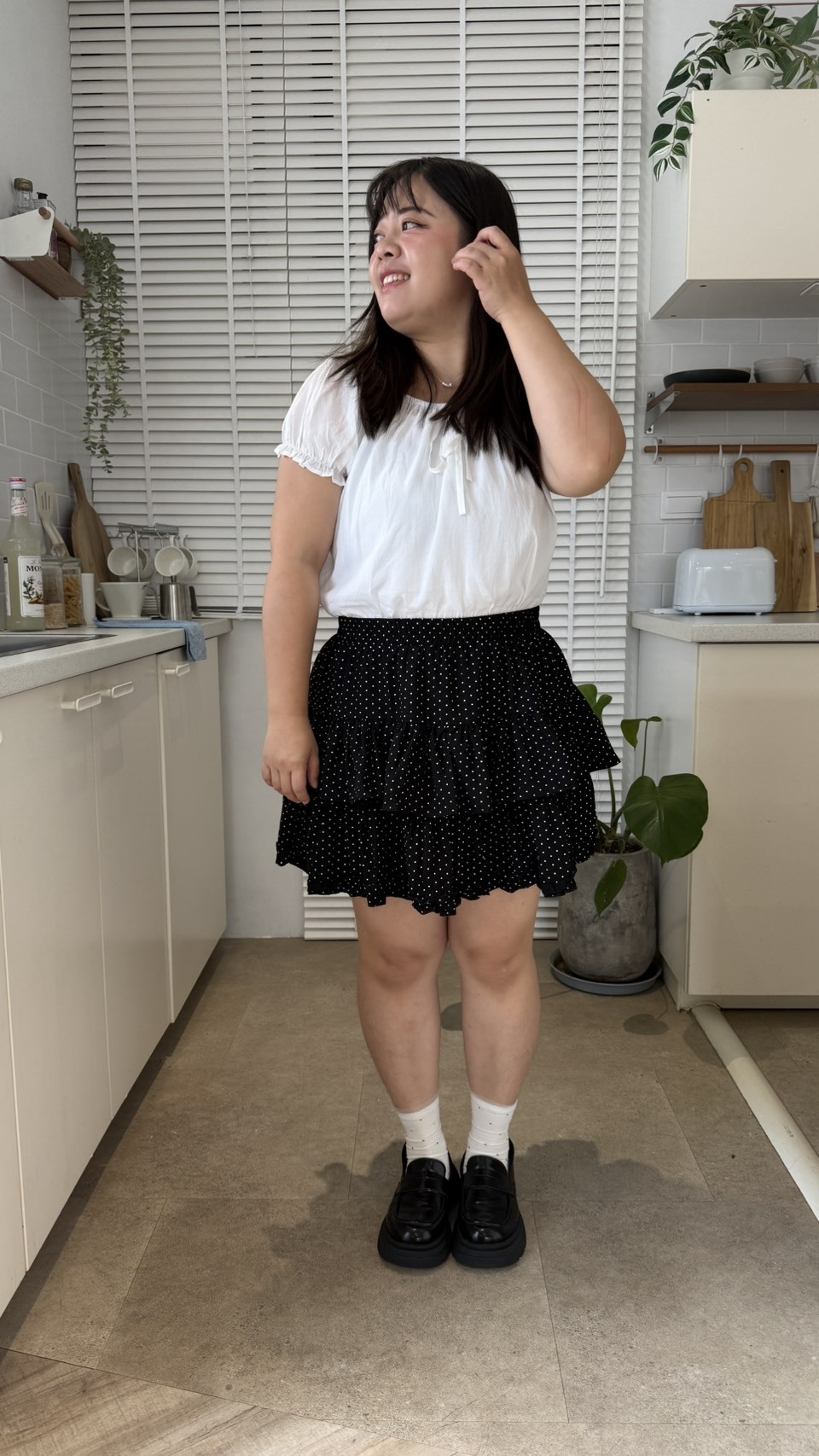 日系感點點蛋糕裙(肉肉女必備)