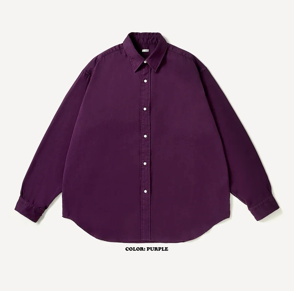 A.PRESSE 2026 DOUBLE WEAVE TWILL REGULAR COLLAR SHIRT (26AAP-02-05) - PRE ORDER ITEM (預訂中)