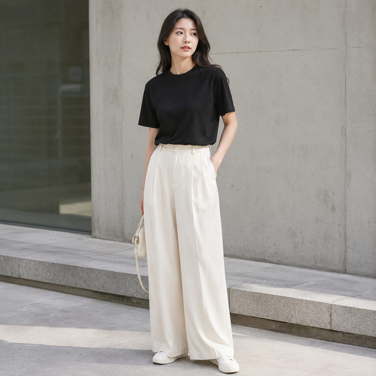 【預購】BURBERRY H0717515 女裝黑色圓領棉質T恤