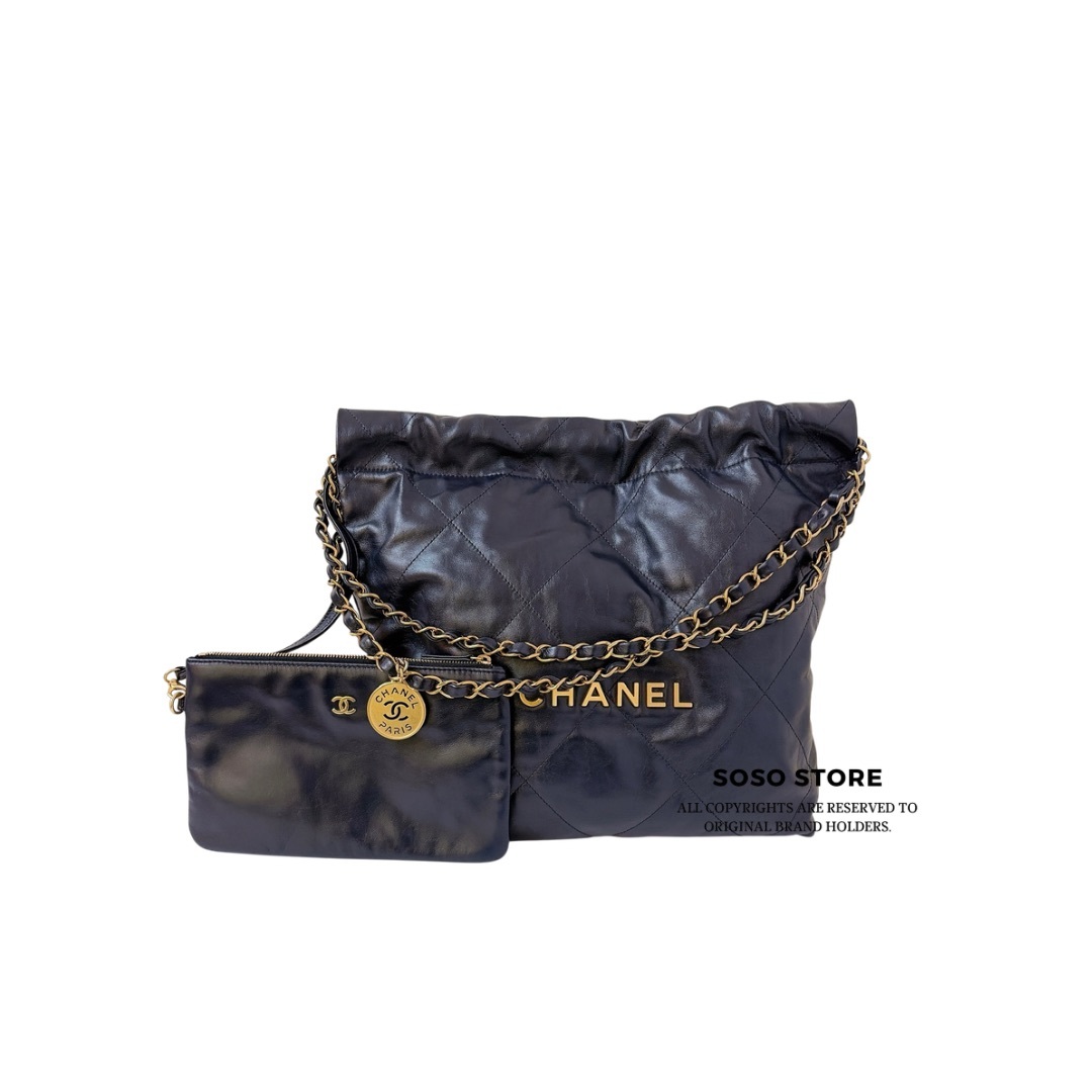 Chanel 22 Handbag - Navy Blue / GHW