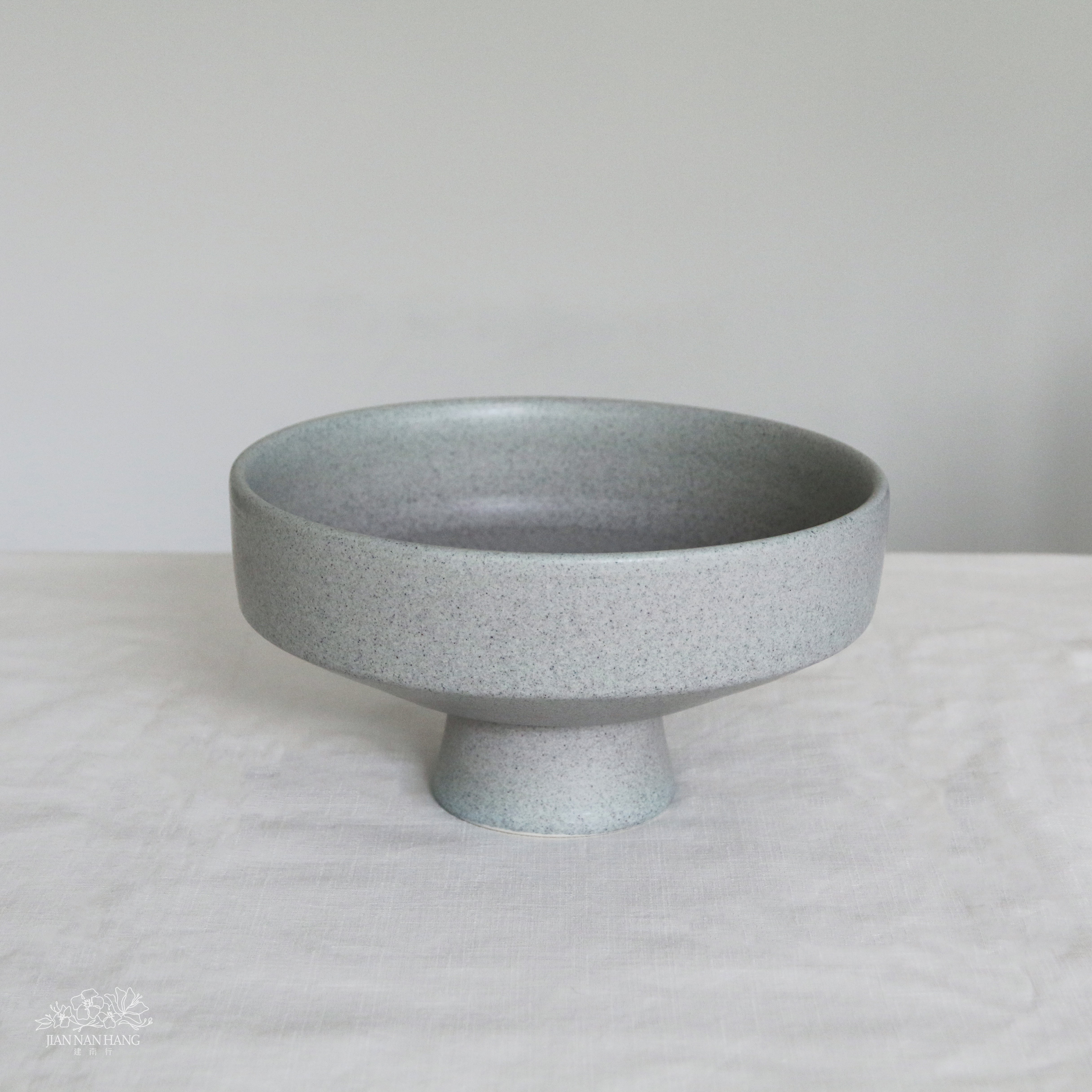 手作陶瓷花器 高腳缽 淺青瓷
