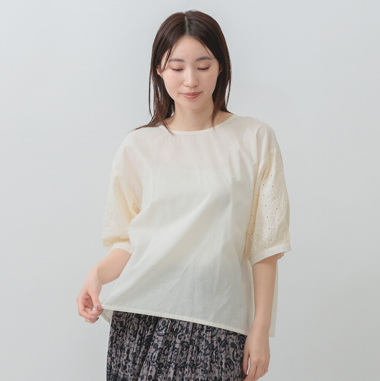 MMO 刺繡袖TOP