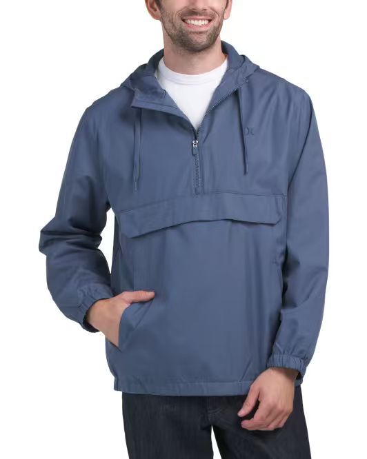 【預購】HURLEY H071811 男裝連帽防風外套 (灰藍色)