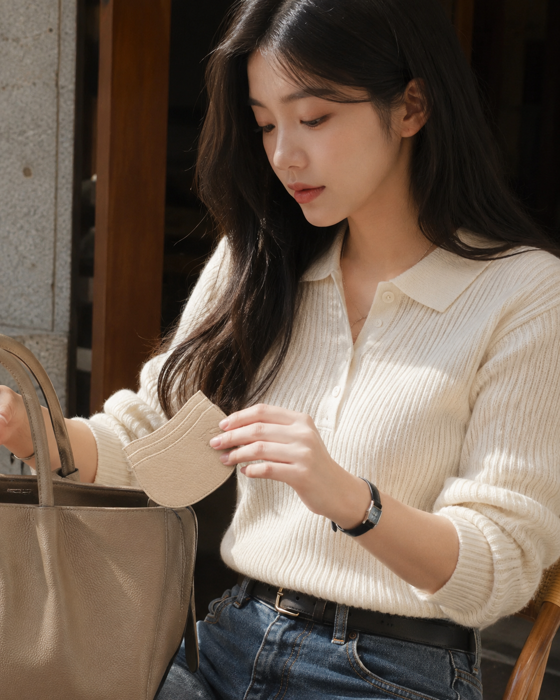 【預購】BURBERRY H0717509 藍色米色Rocking Horse卡套