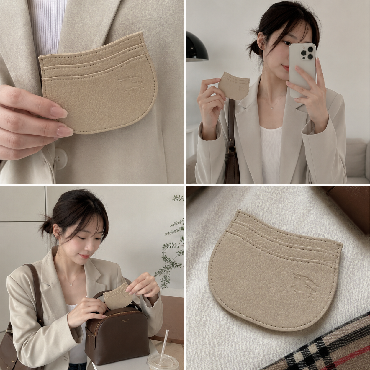 【預購】BURBERRY H0717509 藍色米色Rocking Horse卡套