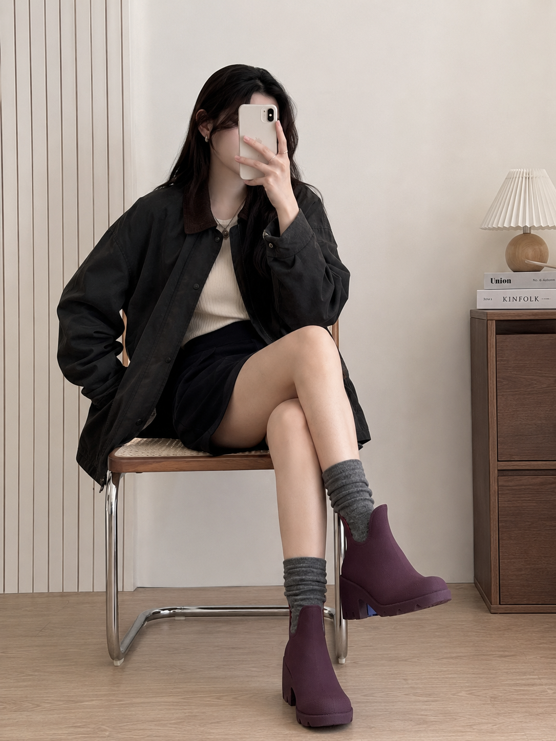 【預購】BURBERRY H0717501 紫色防水靴