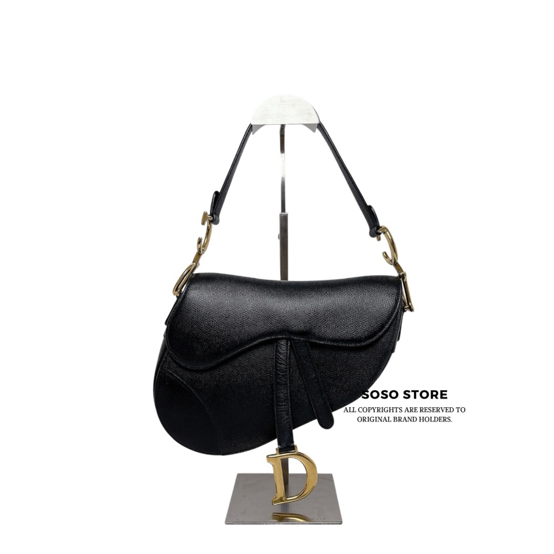 Dior Saddle Bag - Black / GHW