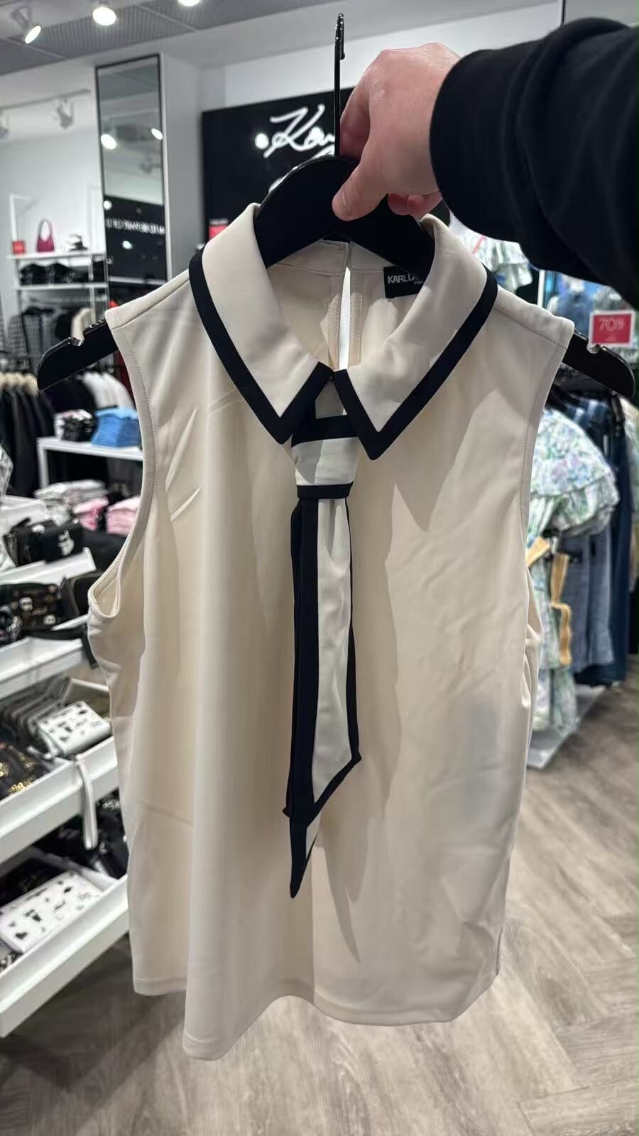 【預購】Karl Lagerfeld Paris H071825 女裝無袖上衣 (白色)