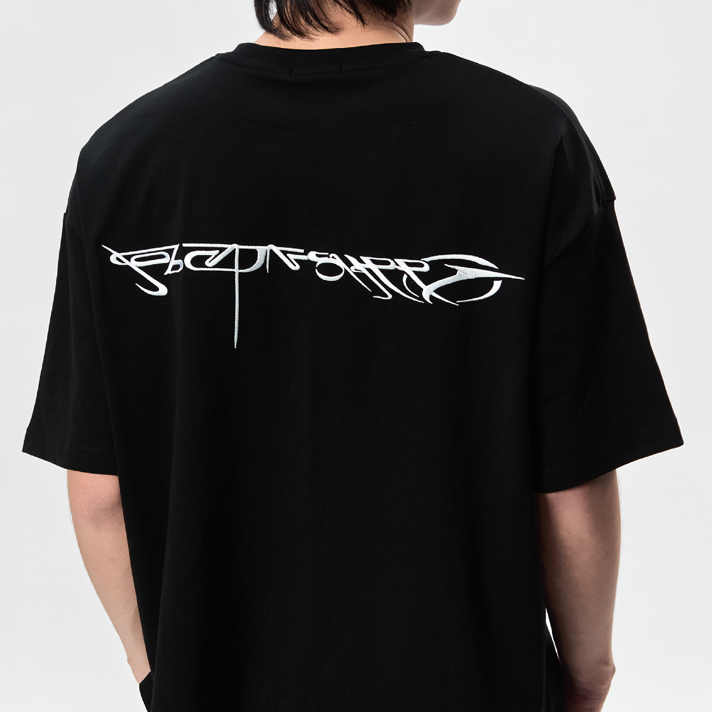 JOBDATASHEET Gray Unique Graphic Embroidered Tee [D43]
