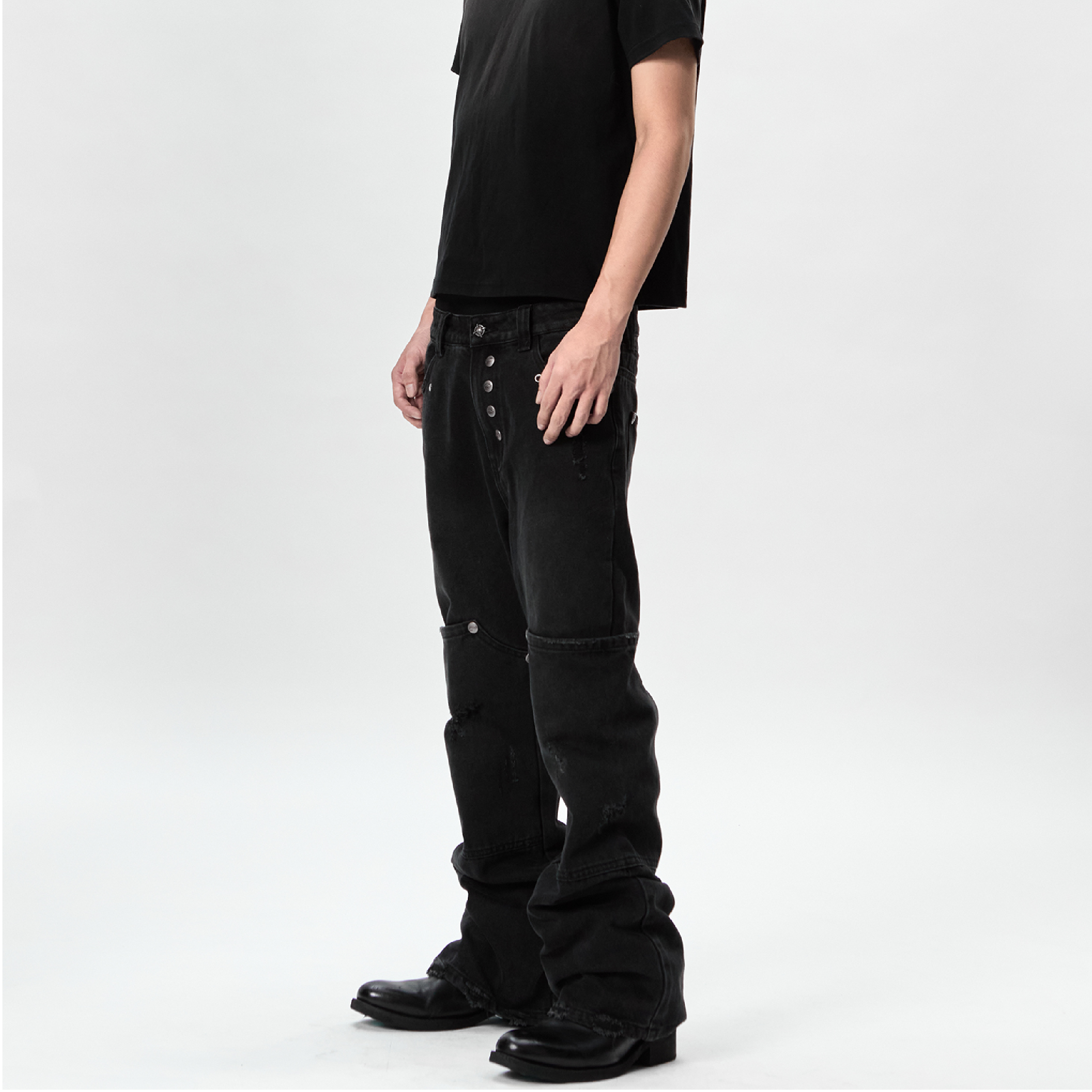 JOBDATASHEET Basic Button-Fly Jeans [D44]