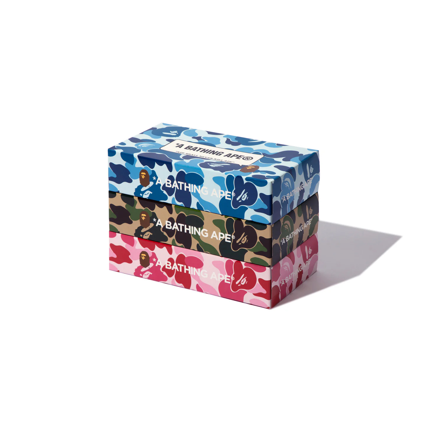 -(C09)-A BATHING APE ABC CAMO TISSUE BOX BAPE 迷彩 盒裝面紙 (一組)