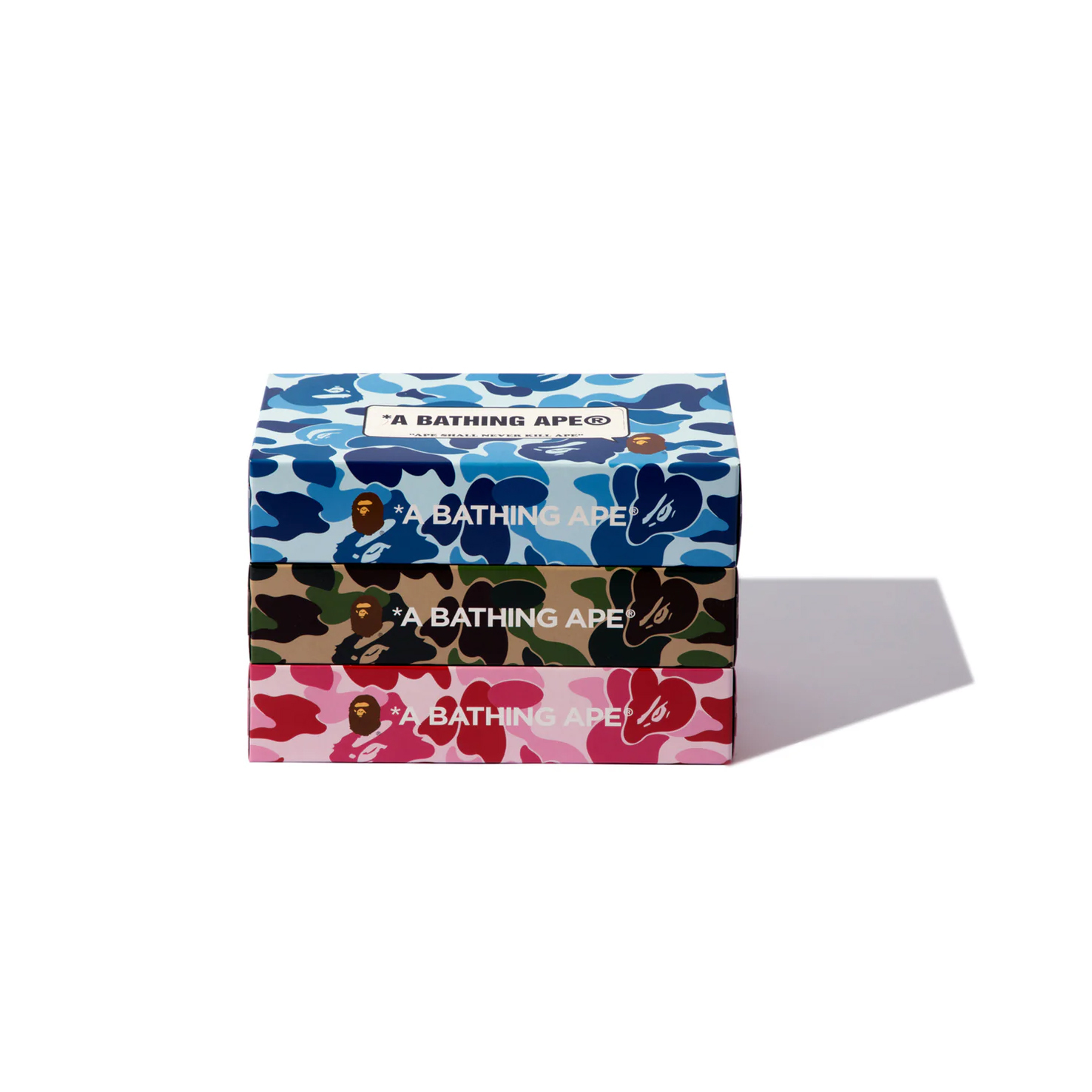 -(C09)-A BATHING APE ABC CAMO TISSUE BOX BAPE 迷彩 盒裝面紙 (一組)