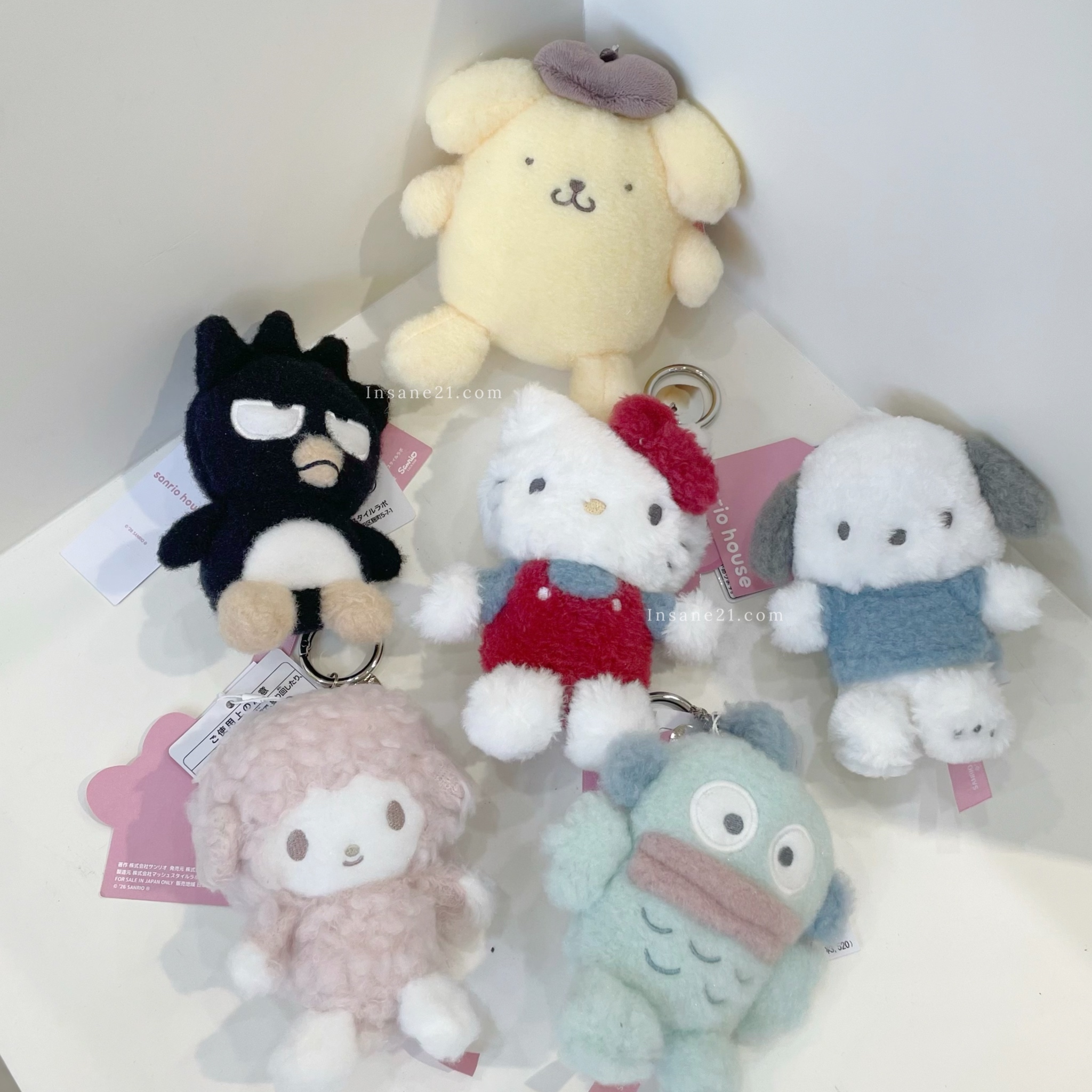 SANRIO HOUSE 原創 毛絨吊飾 心型金屬LOGO 三麗鷗 多款角色