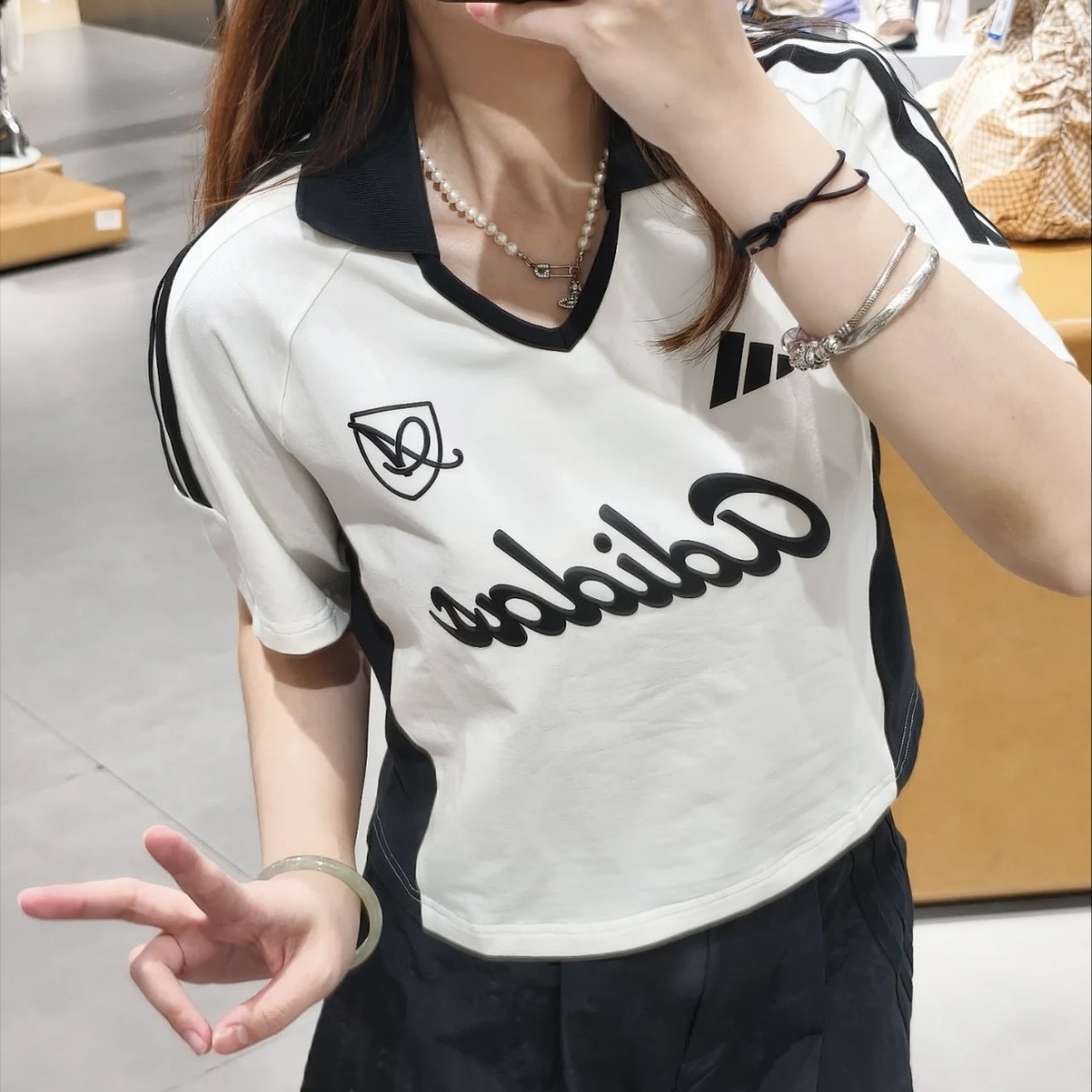 【代購】adidas Originals LUX TIRO 女款針織翻領短袖Polo衫