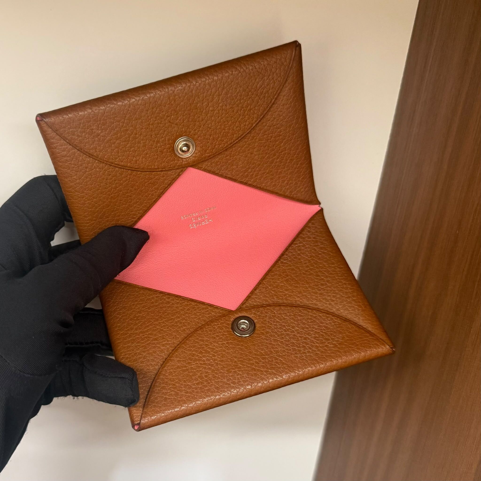 85%NEW USED HERMES CALVI CARD HOLDER 馬鞍皮 STAMP D #愛馬仕卡片套