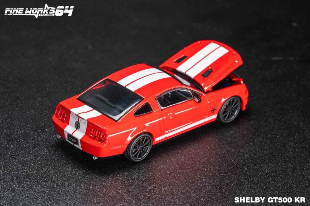 預訂:1/64 FineWorks64 Shelby GT500 KR Red with White Stripes (FWFMRW )