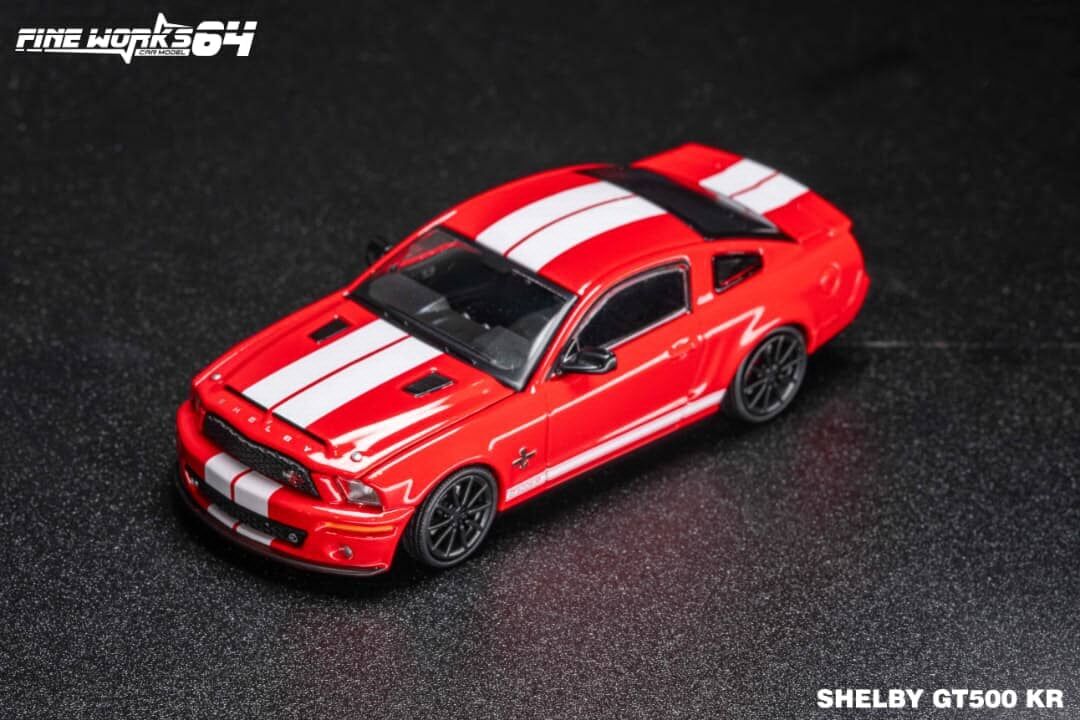 預訂:1/64 FineWorks64 Shelby GT500 KR Red with White Stripes (FWFMRW )