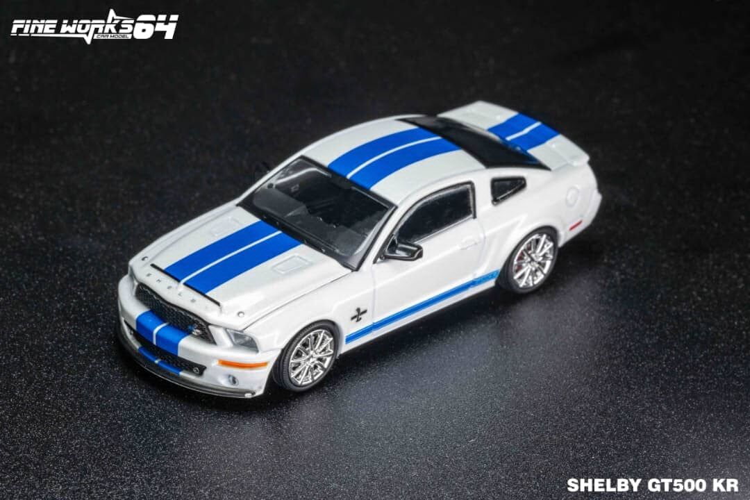 預訂:1/64 FineWorks64 Shelby GT500 KR White with Blue Stripes (FWFMWBL )