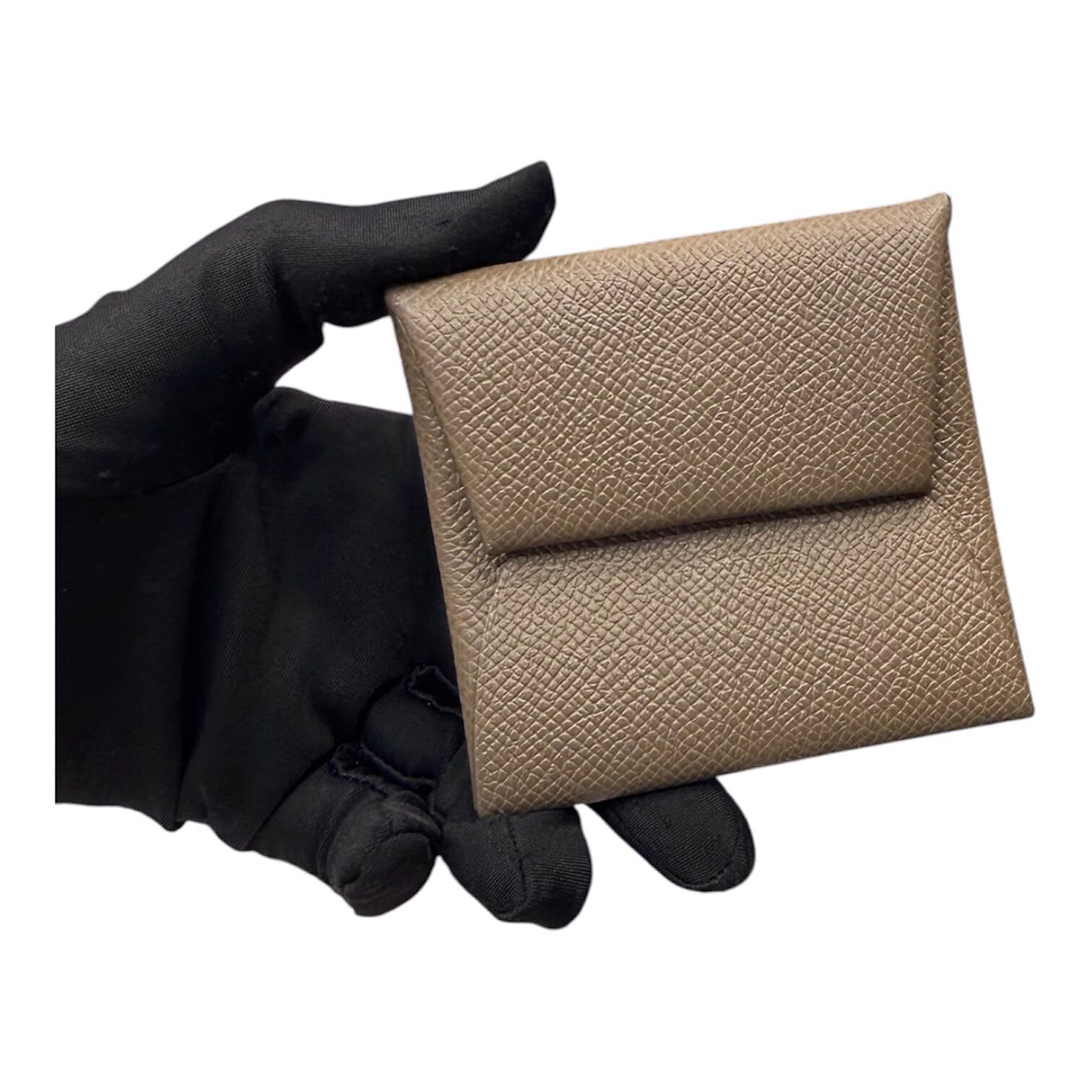 95%NEW USED HERMES BASTIA CHANGE PURSE EPSOM 大象灰 STAMP C #愛馬仕零錢包