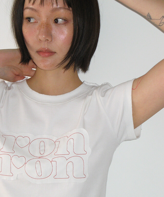 RONRON - VINTAGE APPLIQUE LOGO T SHIRT *3色* (RR25BST1445)