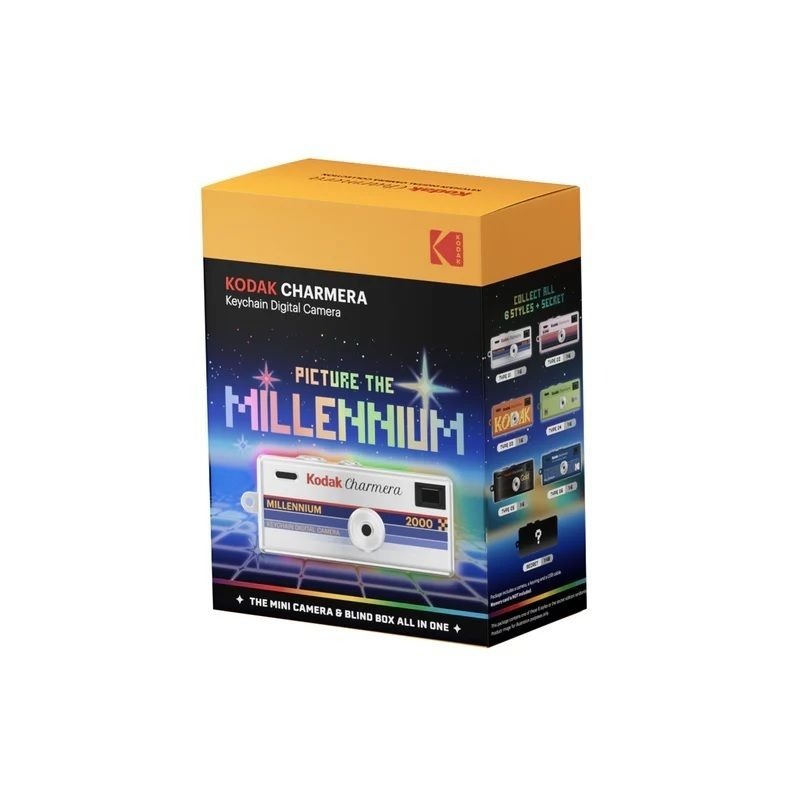 柯達 - KODAK Charmera 鑰匙圈數位相機盲盒 - MILLENNIUM 千禧 (款式隨機)| 迷你復古相機 | 鎖匙扣相機 | 盲盒相機