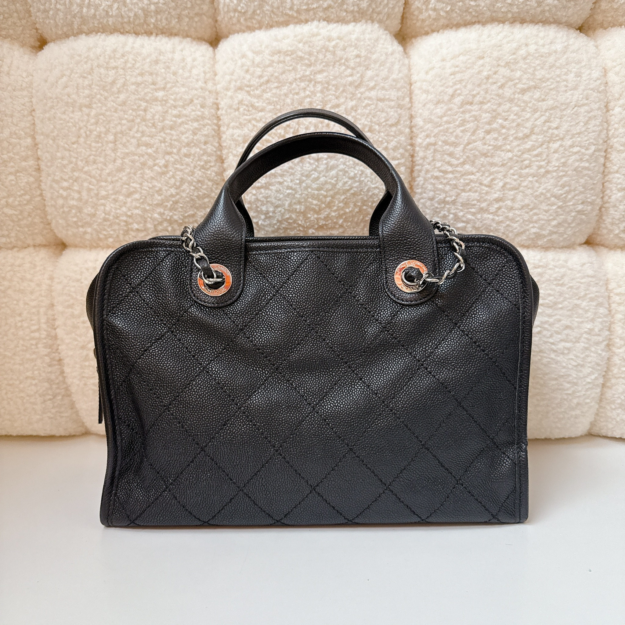 Chanel Deauville Bowling Bag - Black - SHW