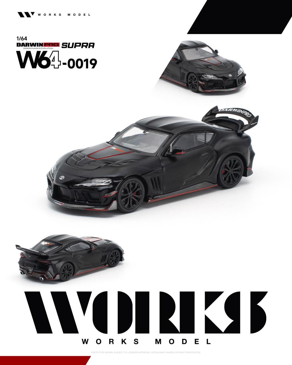Pre Order - Works Model 1/64 DARWIN PRO SUPRA DARK W640019