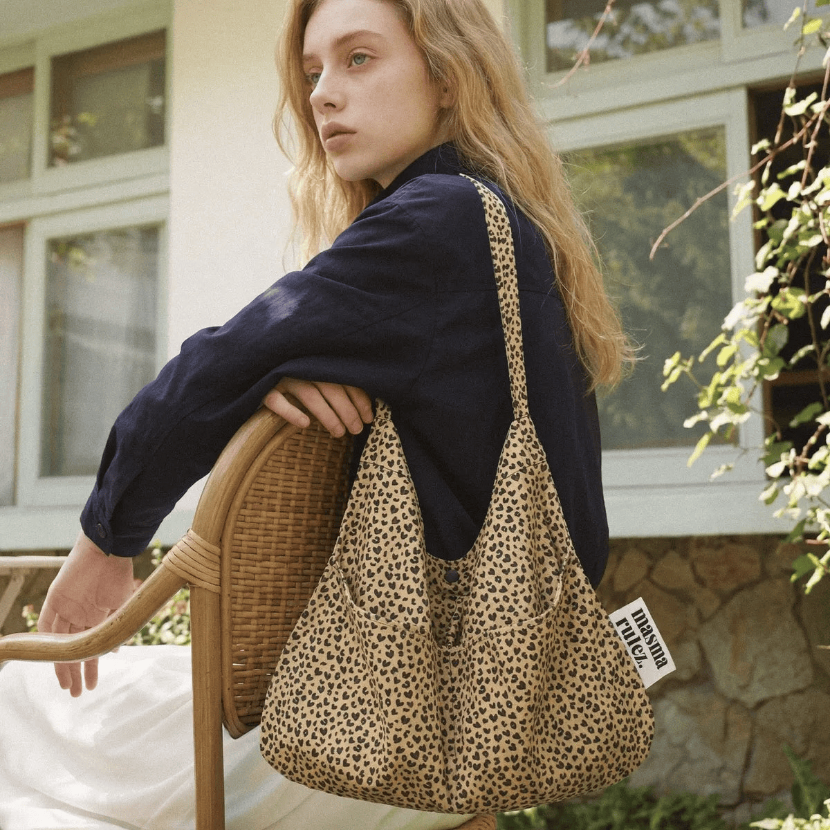 MASMARULEZ｜Rabbit eco bag_Heart leopard [2 colors]