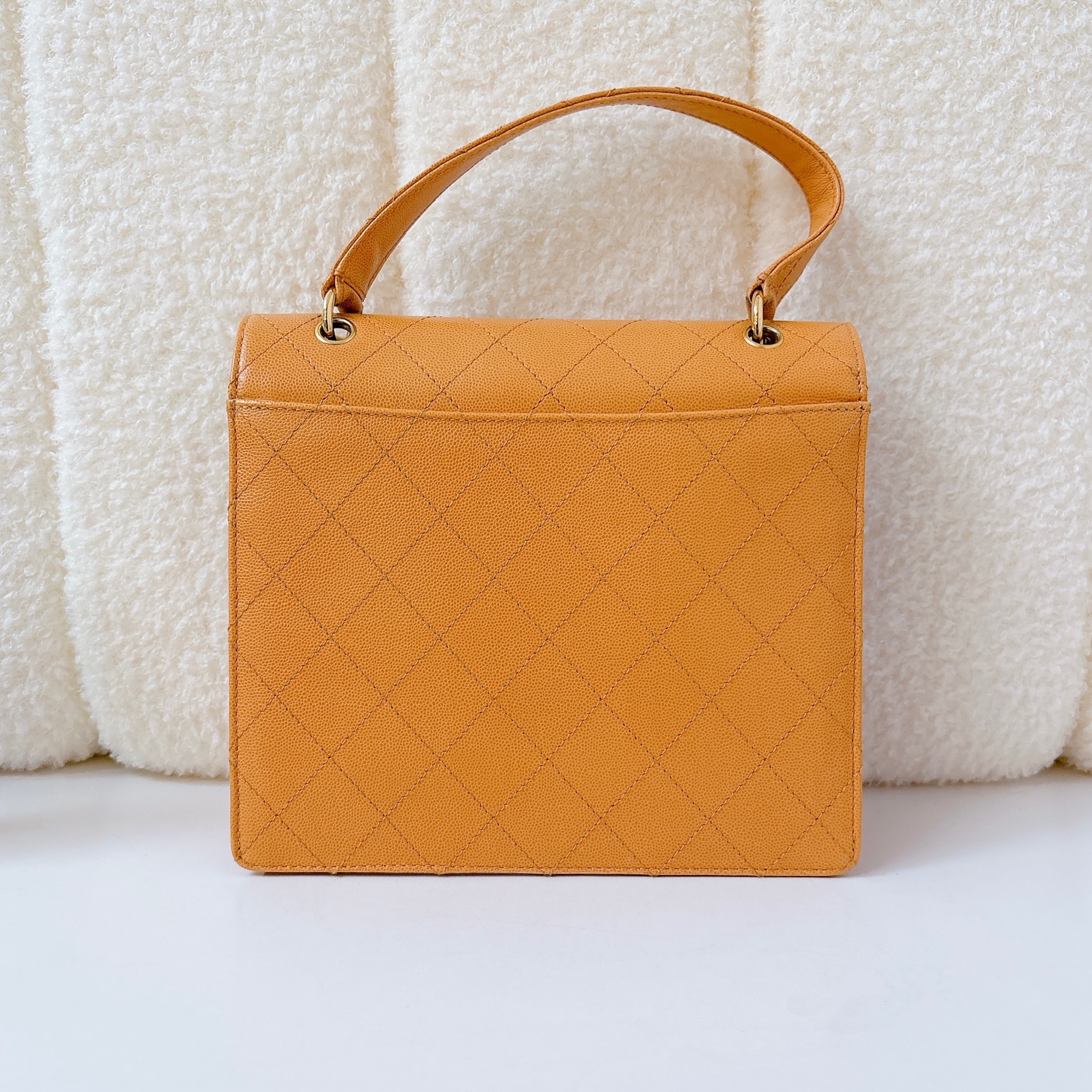 Chanel Envelope Top Handle Bag - Mustard Yellow / GHW