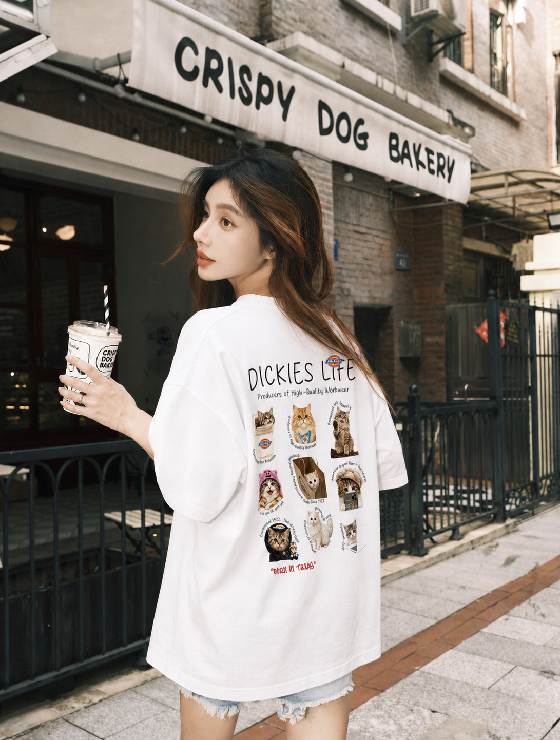 <現貨>Dickies 美式 萌趣 萌寵 可愛 😻貓咪 圖騰 個性 短T 3色