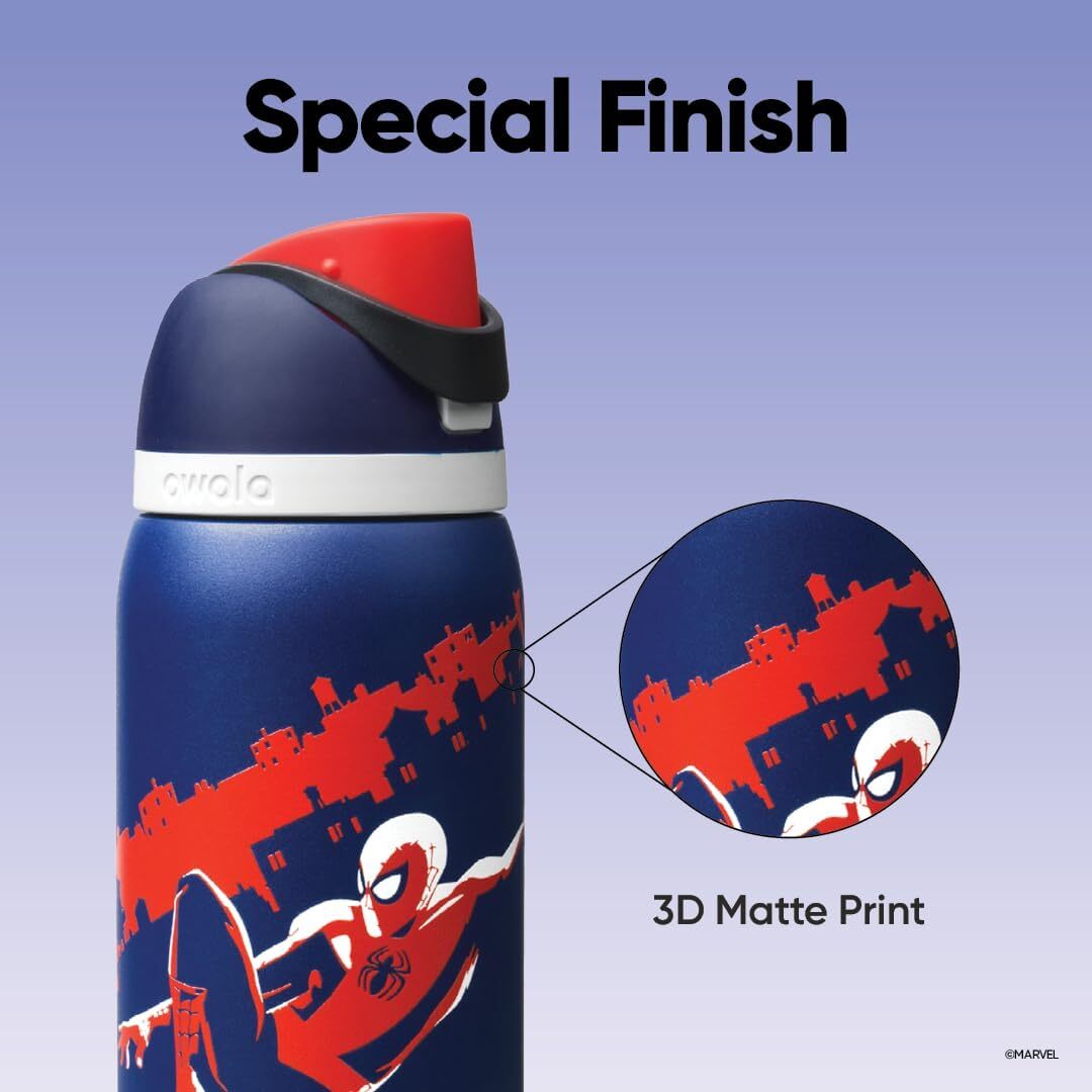 🇺🇸 MARVEL Spider-Man 專屬系列 X OWALA FreeSip Stainless Steel Water Bottle 蜘蛛人 漫威聯名款 不鏽鋼保溫杯 直飲杯 吸管杯 32oz 946ml / 預購